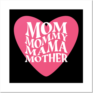 Pink Heart Mother Posters and Art